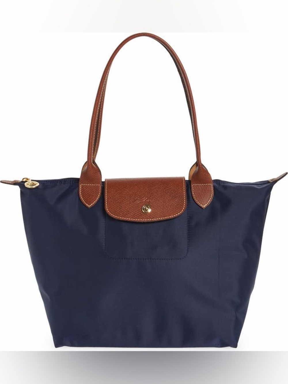 Longchamp Medium Le Pliage Nylon Shoulder Tote navy